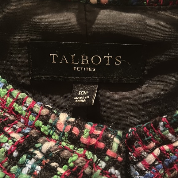 Talbots Colorful Jacket. Stand color. 67% wool. - Picture 5 of 9